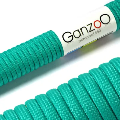 Produktbild von Paracord 550 Seil 4mm Schnur Typ 3, Nylon & Polyester, ideal für Basteln von Hundeleine Halsband Armband/Camping Survival und Outdoor, 30 Meter Allzweckseil 7 Innenstränge, Türkis