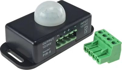 Obrázek produktu pro Detektor pohybu 12V-24V 8m dosah 76x45x34mm Nastavitelná doba spínání