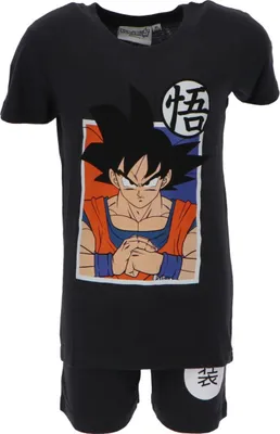 Produktbild von Dragon Ball Z Shortama Pyjama Schlafanzug Homewear aus Baumwolle für Kinder 6 Jahre Schwarz