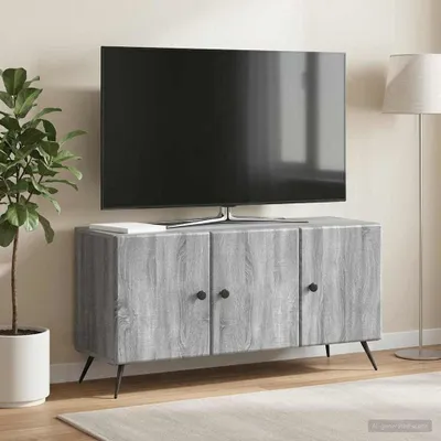 Immagine prodotto di Maison Exclusive - Mobile TV Sonoma grigio 99 x 34,5 x 50 cm in materiale derivato dal legno