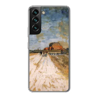 Produktbild von MuchoWow® Handyhülle Schutzhülle Hülle für Samsung Galaxy S22 Straße entlang der Stadtmauern von Paris - Vincent van Gogh Silikon Softcase Handy Hülle - Mobiltelefonhülle