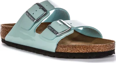 Produktbild von Birkenstock Arizona BS Zwei verstellbare Riemen Birko Flor Sandalen in Hellblau – 4.5 UK - 37 EU - 6/6.5F US / Light Blue