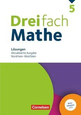 Zdjęcie produktu dla Dreifach Mathe 5. Schuljahr. Nordrhein-Westfalen -  Aktualisierte Ausgabe 2022 - Lösungen zum Schülerbuch