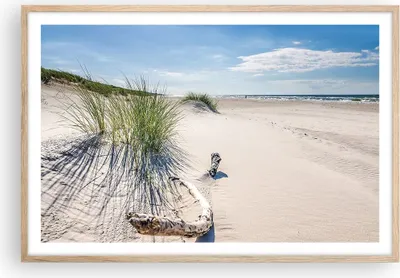 Produktbild von Gerahmtes Poster - Rahmen in heller Eiche - Mrzezyno Strand Meer - 91,5x61 cm - Wand Bild - Wanddeko - Wandbilder - Wandposter - Bilderrahmen - Bilder - Kunstdruck - Wandbild - P2NAA91x61-4281