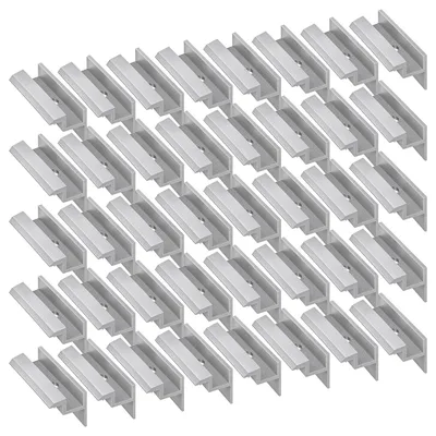 Produktbild von 40x Endklemme silber für 30mm Solarmodul Aluminium Korrosionsbeständig Solar PV Modul Montage Halterung Befestigung Set Panel