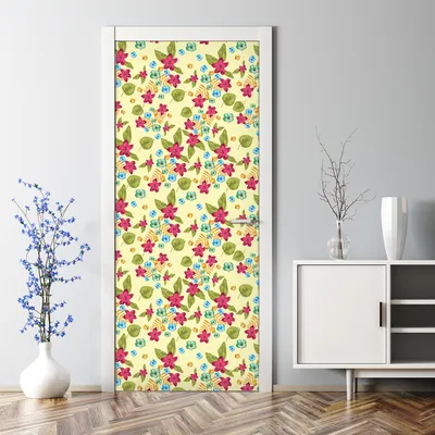Produktbild von Dekorative Türtapete selbstklebend Klebefolie Türaufkleber Aufkleber Palmblätter Exotisch 70 x 200 cm