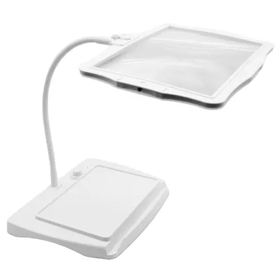 Produktbild von Lupe, Desktop-3-fache Lupe mit LED-Licht, 48 LED-Lichtperlen, per USB wiederaufladbar, 1200 mAh Akku, Lupenlampe zum Lesen, Nähen, Basteln und Malen