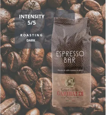 Produktbild von Garibaldi | Espresso Bar - 1 kg - Intensiver Robusta - Klassischer italienischer Kaffee - Rainforest Alliance