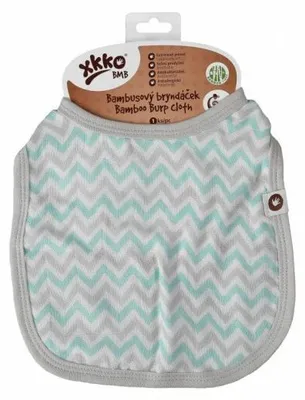 Obrázok produktu pre XKKO Bambusový podbradník Scandinavian Baby Mint Chevron