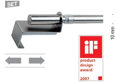 Produktbild von Gardinenstange Klemmstange Spannfix ausziehbar 60-90cm 1Stk weiß
