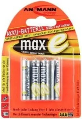 Zdjęcie produktu dla 1x4 Akumulator Ansmann maxE NiMH Micro AAA 800 mAh 5035042