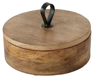 Produktbild von Runde Box KABIR, Mangoholz, Ø 19 cm