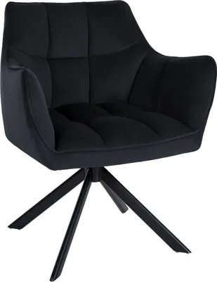 Produktbild von Esszimmerstuhl Swing Samt schwarz schwarz