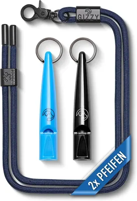 Imagen del producto de Juego de silbatos para perros, 2 unidades, color azul/, para entrenamiento canino