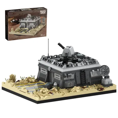 Produktbild von Sci-Fi Militärbasis Klemmbausteine Set 2386 Teile Wüstenbasis mit Hover Bike MOC Modell für Erwachsene ab 14 Jahren Kompatibel mit Klemmbausteinen