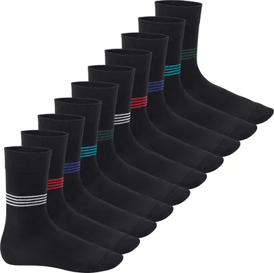 Produktbild von Footstar Herren Motiv Socken (10 Paar) Baumwoll Socken mit Mustern - Stripe Mix 39-42