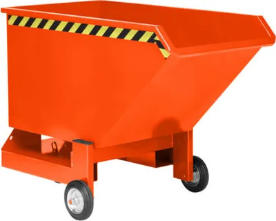 Produktbild von Kippwagen mit Rollen - Kastenwagen - Volumen 400 l - Traglast 600 kg - reinorange