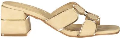 Immagine prodotto di Elegante sandalo da donna beige con dettagli a contrasto e tacco da 5 cm