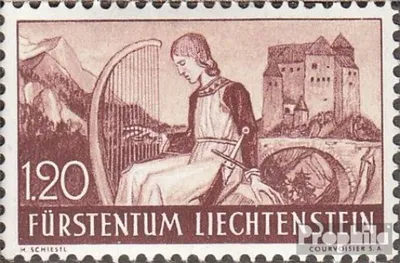 Produktbild von Briefmarken Liechtenstein 1937 Mi 168 mit Falz Landschaften und Burgen
