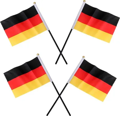 Produktbild von DIV 76508 - Stabflagge Deutschland - Plastikstab 16 x 10 cm 4-er