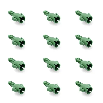 Zdjęcie produktu dla Końcówka do szpikulca ogrodowego, plastikowa, zielona, 11 mm, 12 sztuk