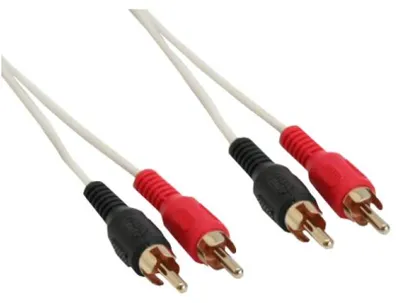 Produktbild von InLine Cinch Kabel, 2x Cinch, Stecker / Stecker, weiß / gold, 3m, Stecker, 2 x RCA, Stecker, 3 m, Weiß