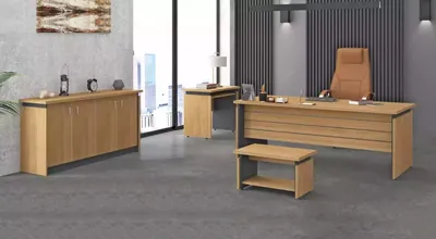 Immagine prodotto di Mobili da studio in legno set completo scrivania ufficio 4 pezzi