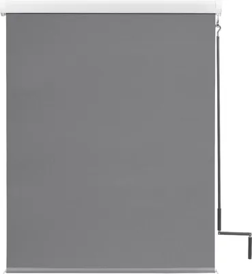 Obrázek produktu pro Rolety Happyment s klikou – tmavě šedé – 100 x 240 cm – zatemňující, vodoodpudivé a izolační – na balkon – montáž bez vrtání nebo s vrtáním – polyester/hliník
