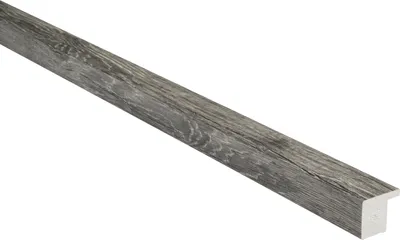 Produktbild von HEXIM Lamellenwand HDPS Polystyrol - Lamellen Wandverkleidung Akustikpaneele Wandpaneele Holz Imitat - (1 Abschlussleiste - hellgraue Holzstruktur) Feuchtraumpaneele