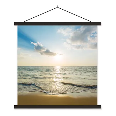 Produktbild von MuchoWow® Textilposter Meer - Sommer - Strand 120x120 cm mit schwarzem Rahmen - Aufhängungsset