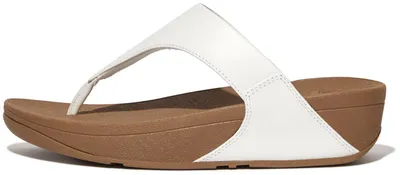 Produktbild von FitFlop Lulu Leather Toepost  Teenslippers - Wit - Maat 39