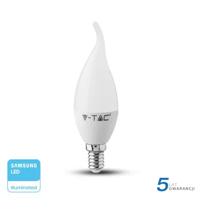Obrázok produktu pre V-TAC led žiarovka VT-258 E14 5,5W 4000K 470lm 12,4 cm biela