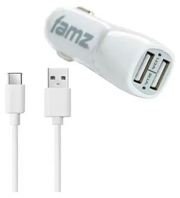 Produktbild von Universelles Autoladegerät USB Typ C 2.100 mAh Weiß