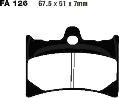 Image de Plaquettes de frein avant pour Gilera Nordwest 600, année de fabrication 1991-1993, plaquettes de frein EBC - Neuf
