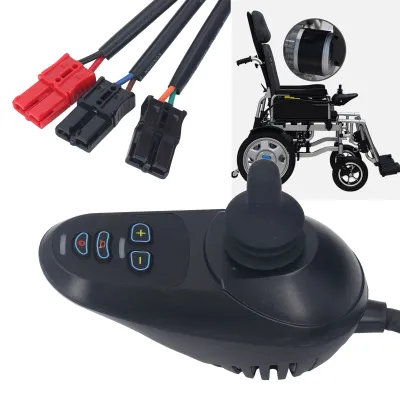 Immagine prodotto di Controller per carrozzina elettrica, motore a spazzole, controller joystick per carrozzina separato con funzione di freno, DC 24 V, 45 A