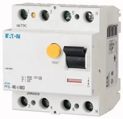 Obrázek produktu pro 4P 63A 0,1A Diferenciální jistič typu AC PF6-63/4/01 286513