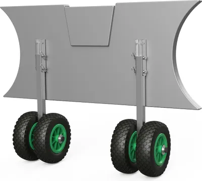 Immagine prodotto di Coppia ruote di poppa ruote di lancio di trasporto acciaio inox SUPROD EW200, nero/verde