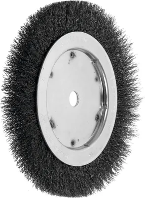 Image de Lessmann Brosse ronde à une rangée Fil d'acier 0,30 mm, ⌀ de brosse x largeur de brosse : 200 x 16 mm
