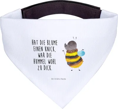 Produktbild von Mr. & Mrs. Panda Hund Halstuch Hummel flauschig - Weiß - Geschenk, Lustige Sprüche, Tuch, Hunde-Halstuch, Hunde, Blume, Hundehalstuch, Biene, Für, Natur
