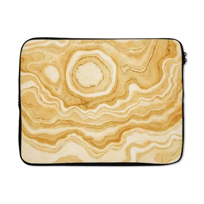 Produktbild von MuchoWow® Laptop Hülle 15 Zoll Achat - Edelsteine - Gold Laptoptasche - Laptoptasche - Sleeve - Rundum-Schutz