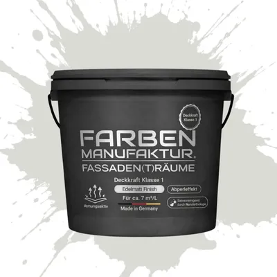Produktbild von Farben Manufaktur Silikonharz-Fassadenfarbe – Grauweiß RAL 9002 – 5 L