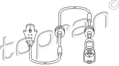 Produktbild von TOPRAN Sensor Bremsbelagverschleiß 203 971 vorne 745mm