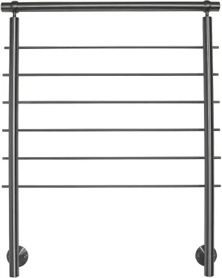 Produktbild von TIBU Geländer Edelstahl V2A Seitenmontage, Länge 80 cm mit 2 Pfosten, 6 Querstreben und Seitenabstand 70 mm