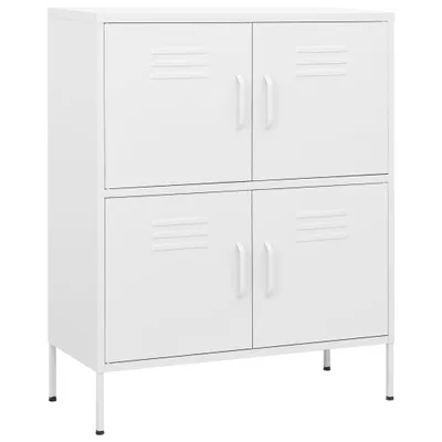 Produktbild von vidaXL Lagerschrank Weiß 80x35x101,5 cm Stahl
