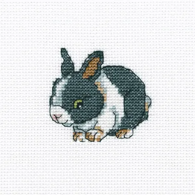 Produktbild von RTO Kreuzstich Set "Süßer Hase" H262, Zählmuster, 9x9 cm