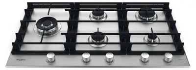 Produktbild von Whirlpool GMWL 958/IXL, Edelstahl, Integriert, 86 cm, Gaskochfeld, Edelstahl, 5 Zone(n)