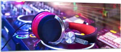 Produktbild von Bilder auf glas - Disco Nachtclub Audio Elektronik - 140x50cm - Glasbilder - Wandbilder - Kunstdruck - zum Aufhängen bereit - Wanddekoration aus Glas - Glas Bilder - Wandbild auf Glas - GAB140x50-2412