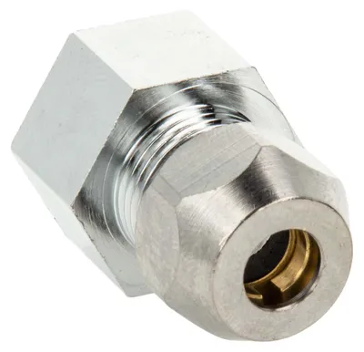 Produktbild von tecuro gerade Quetschverschraubung Ø 8 mm x G 1/2 Zoll Innengewinde, Messing verchromt