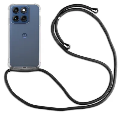 Produktbild von Handykette für Motorola Edge 60 / Edge 60 Fusion Hülle mit Kordel Schwarz