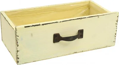 Produktbild von Holz Pflanzenschublade Gelb Shabby Chic Vintage Deko